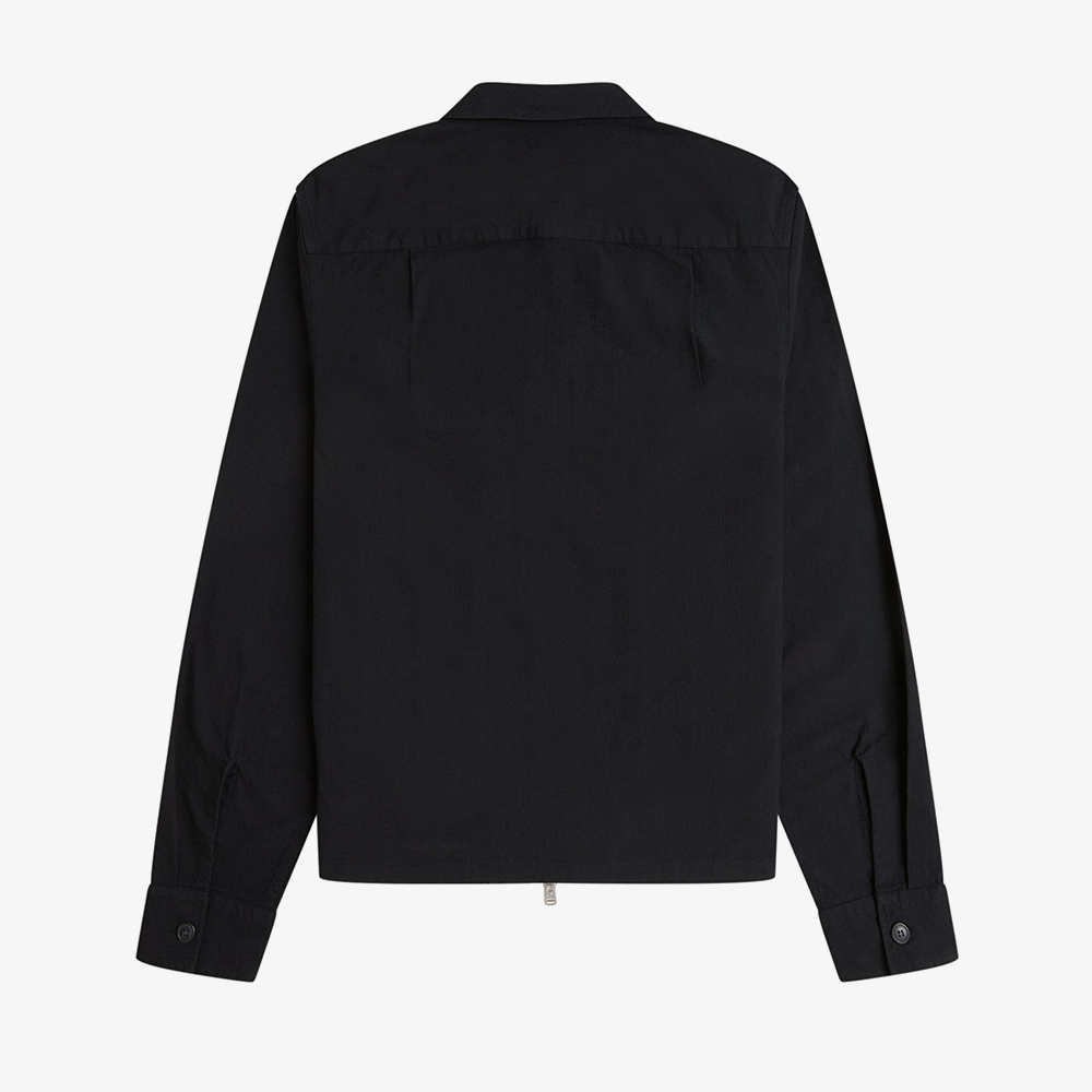 프레드페리 시어서커 집 스루 오버셔츠 블랙(Fred Perry Seersucker Zip Through Overshirt Black) - 6