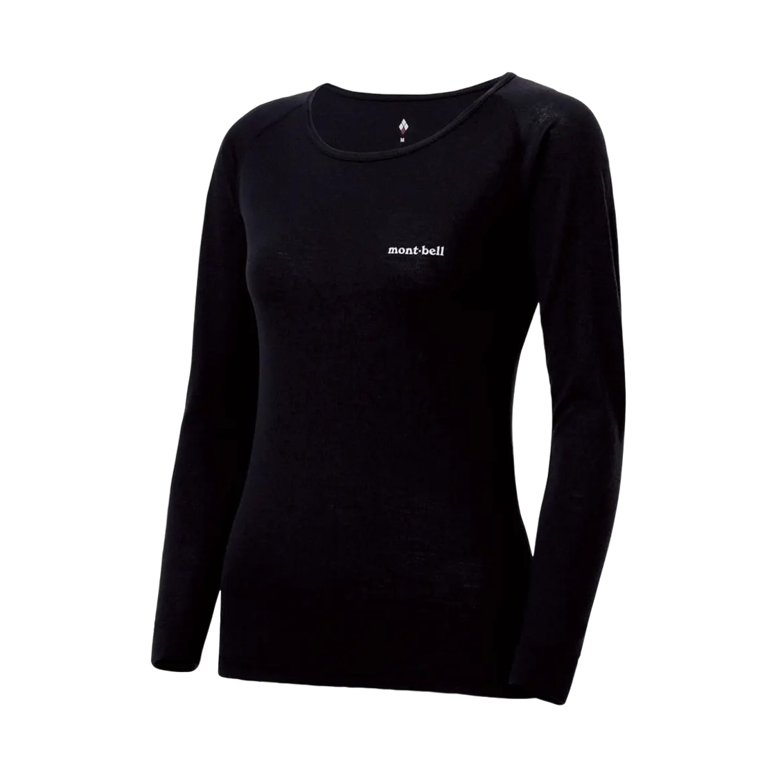 2307108 (W) Montbell Super Merino Wool Light Weight Round Neck Shirt Black