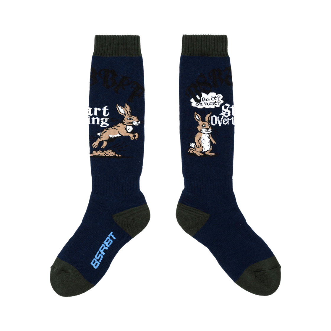 BSR2526FWSC003 Bsrabbit Overthinking Snowboard Socks Navy
