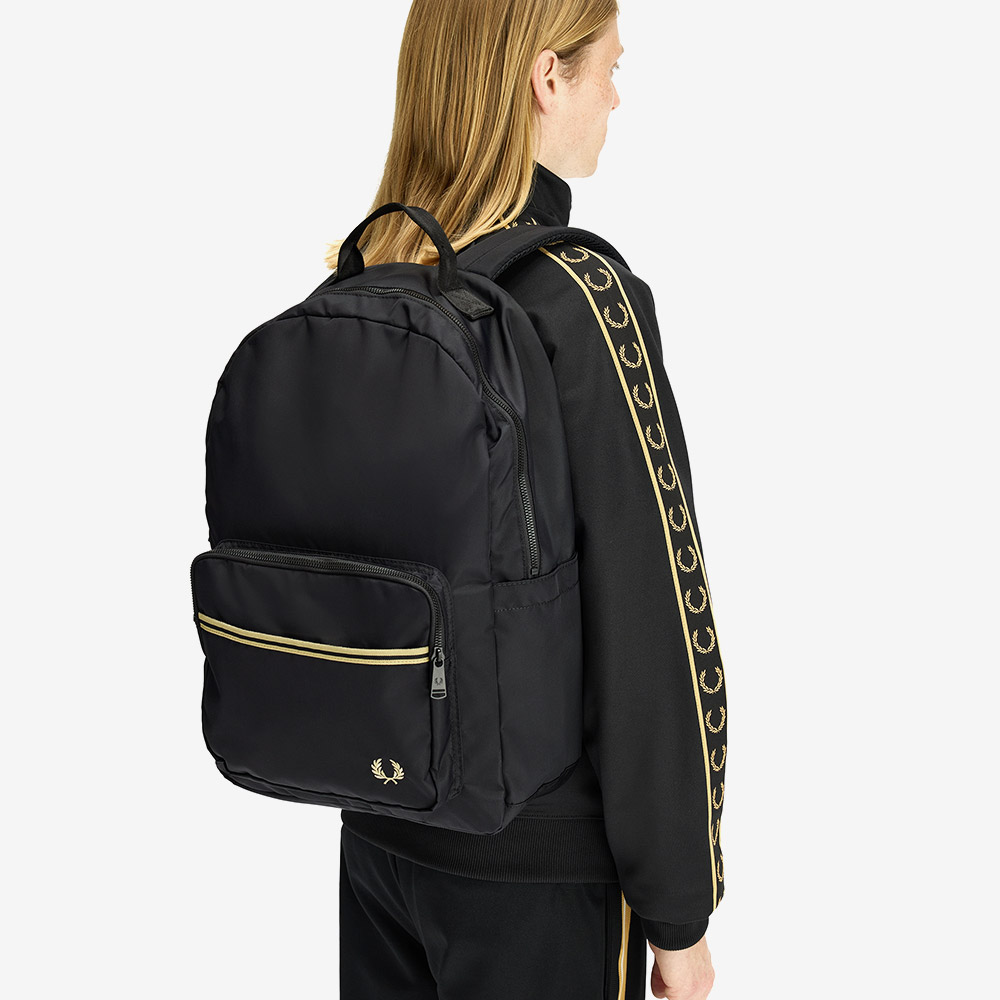 프레드페리 팁드 테잎 백팩 블랙(Fred Perry Tipped Tape Backpack Black) - 2