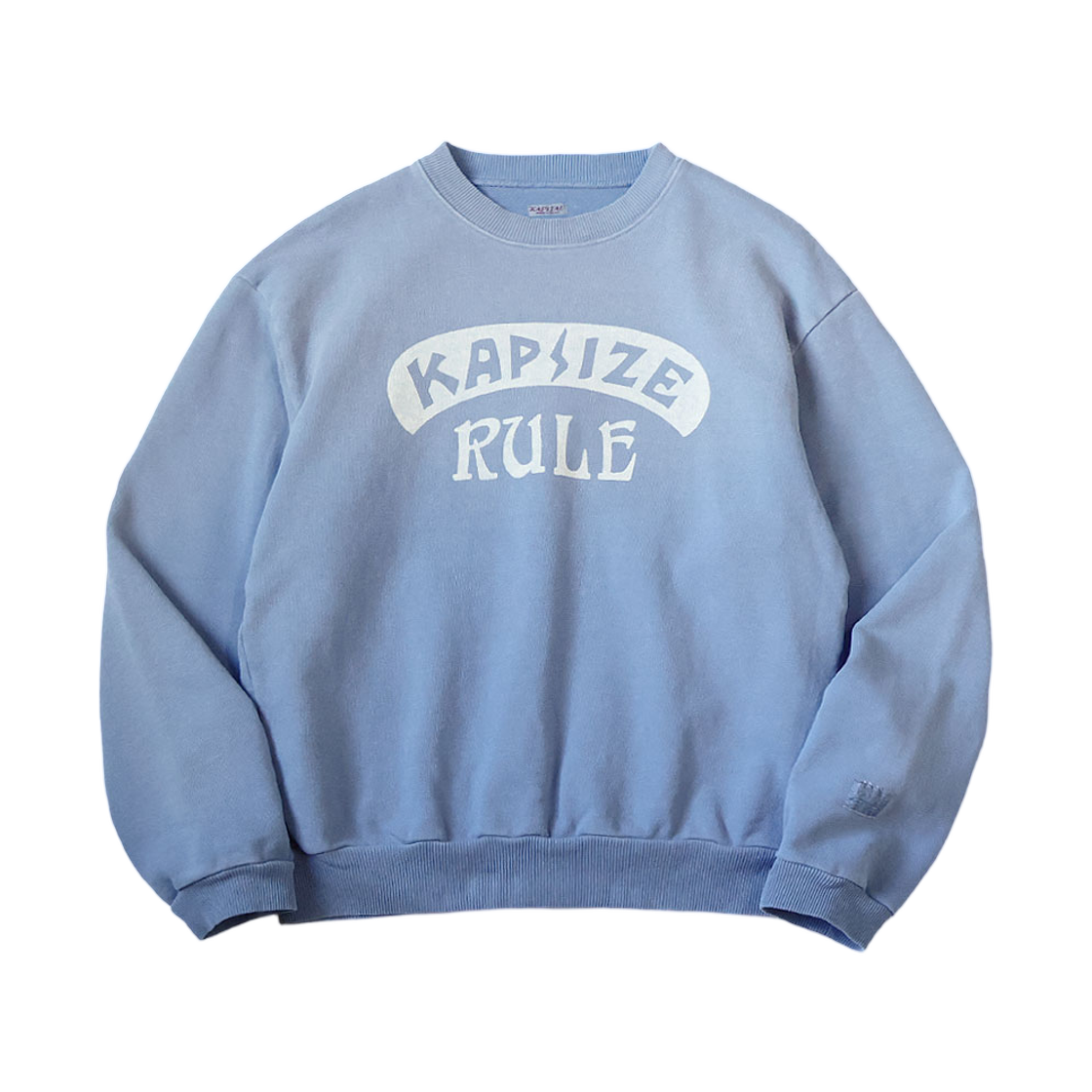 캐피탈 캡사이즈 룰 Pt 플리스 크루 스웨트셔츠 색소폰(Kapital Kapsize Rule Pt Fleece Crew Sweatshirt Saxophone) - 1