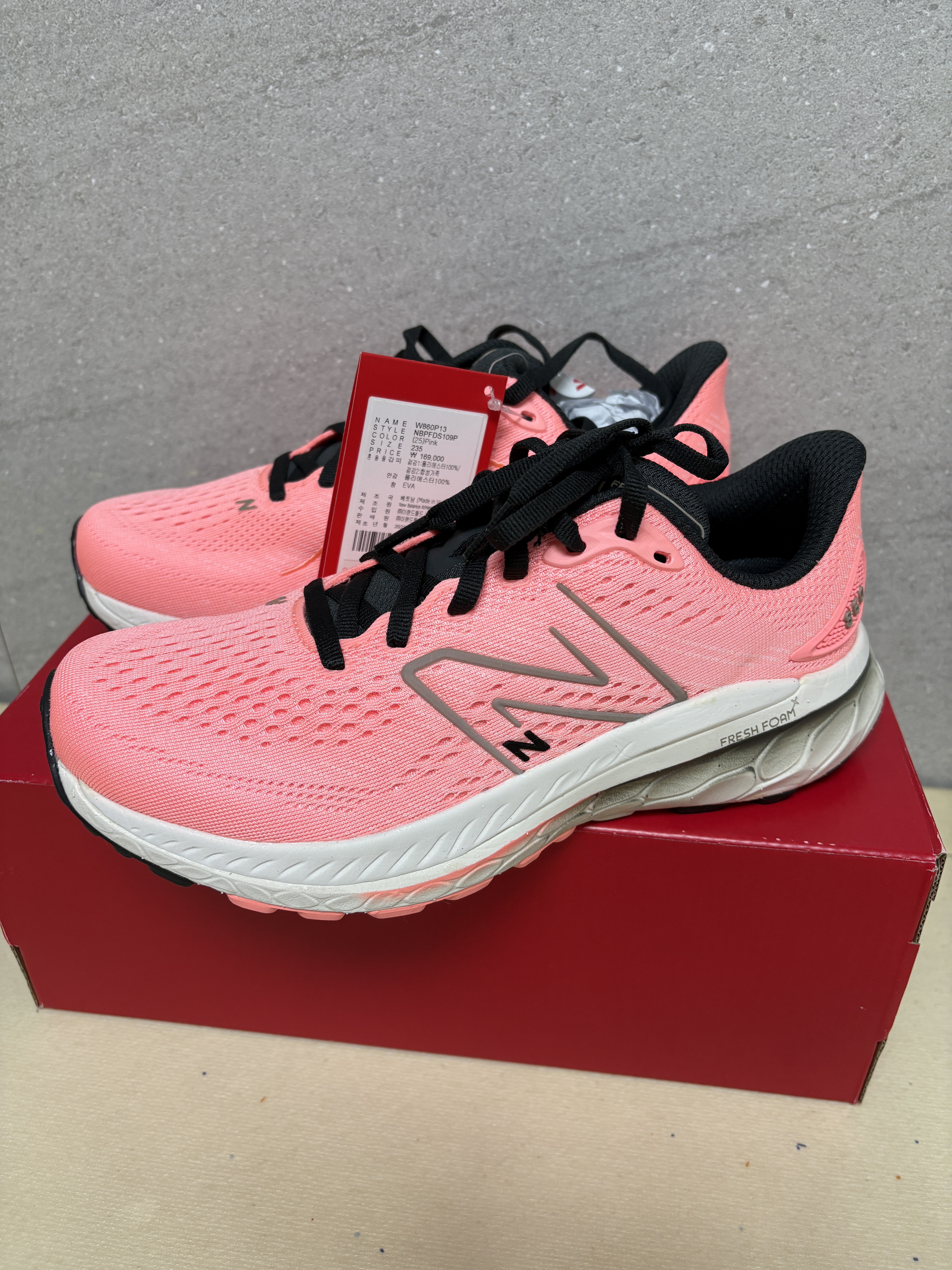 (W) New Balance Fresh Foam 860v13 Violet Shadow Lilac Chalk - D Wide 착용 스타일 - 3