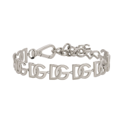 Dolce & Gabbana Choker with DG Multi Logo Silver