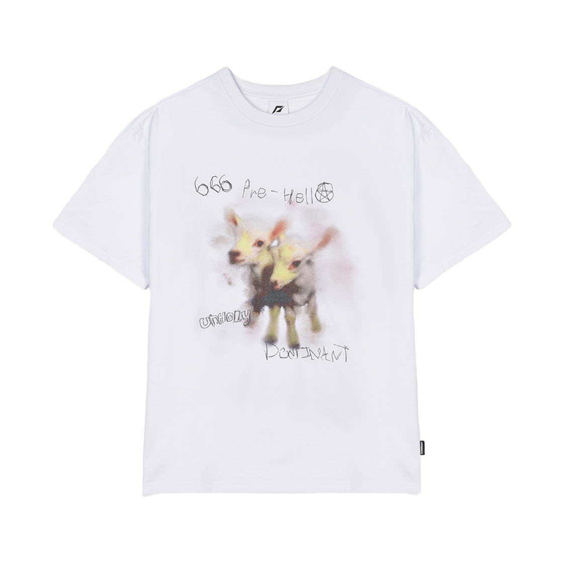 도미넌트 고트 티셔츠 화이트(Dominant Goat T-Shirts White)