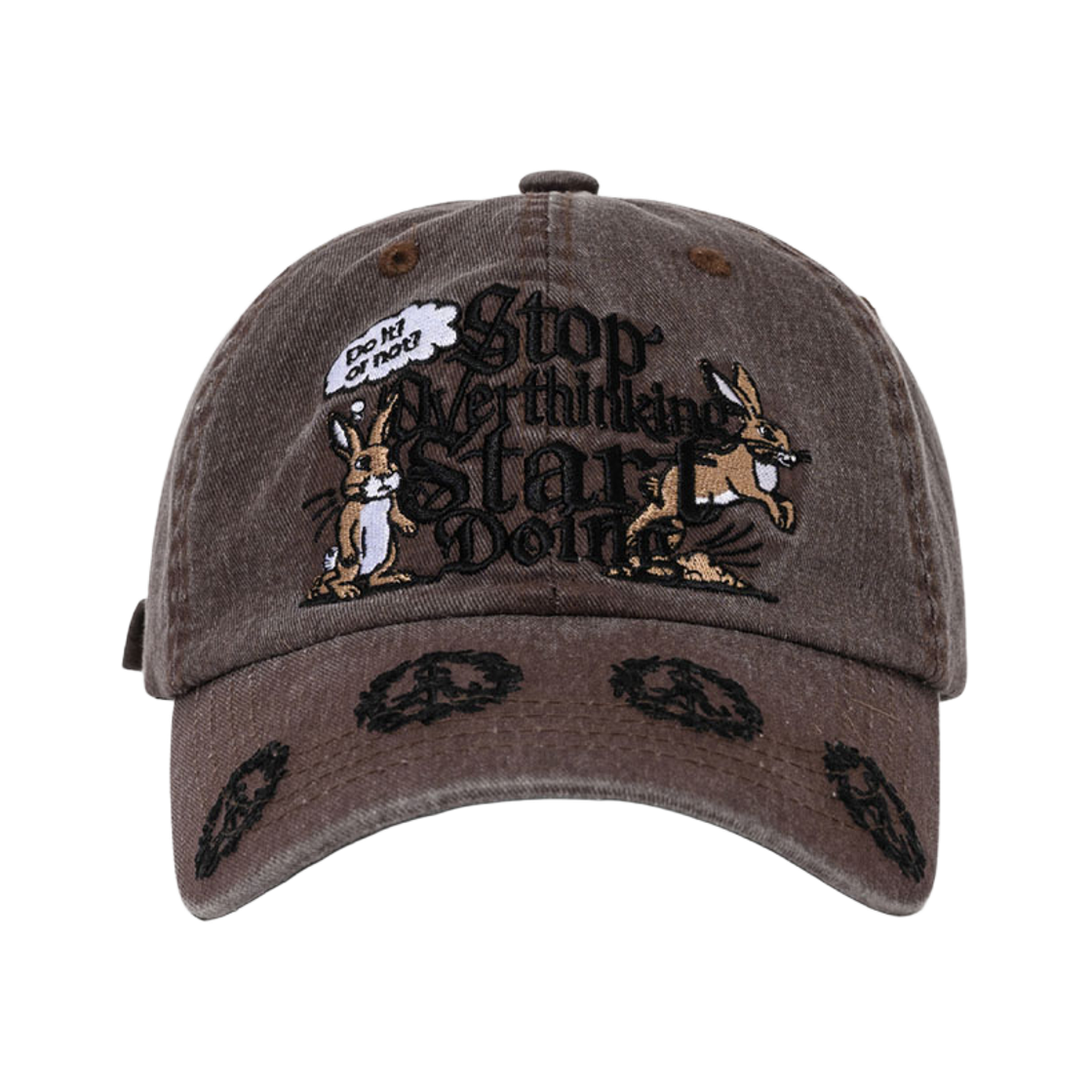 비에스래빗 오버씽킹 코튼 캡 다크 브라운(Bsrabbit Overthinking Cotton Cap Dark Brown)