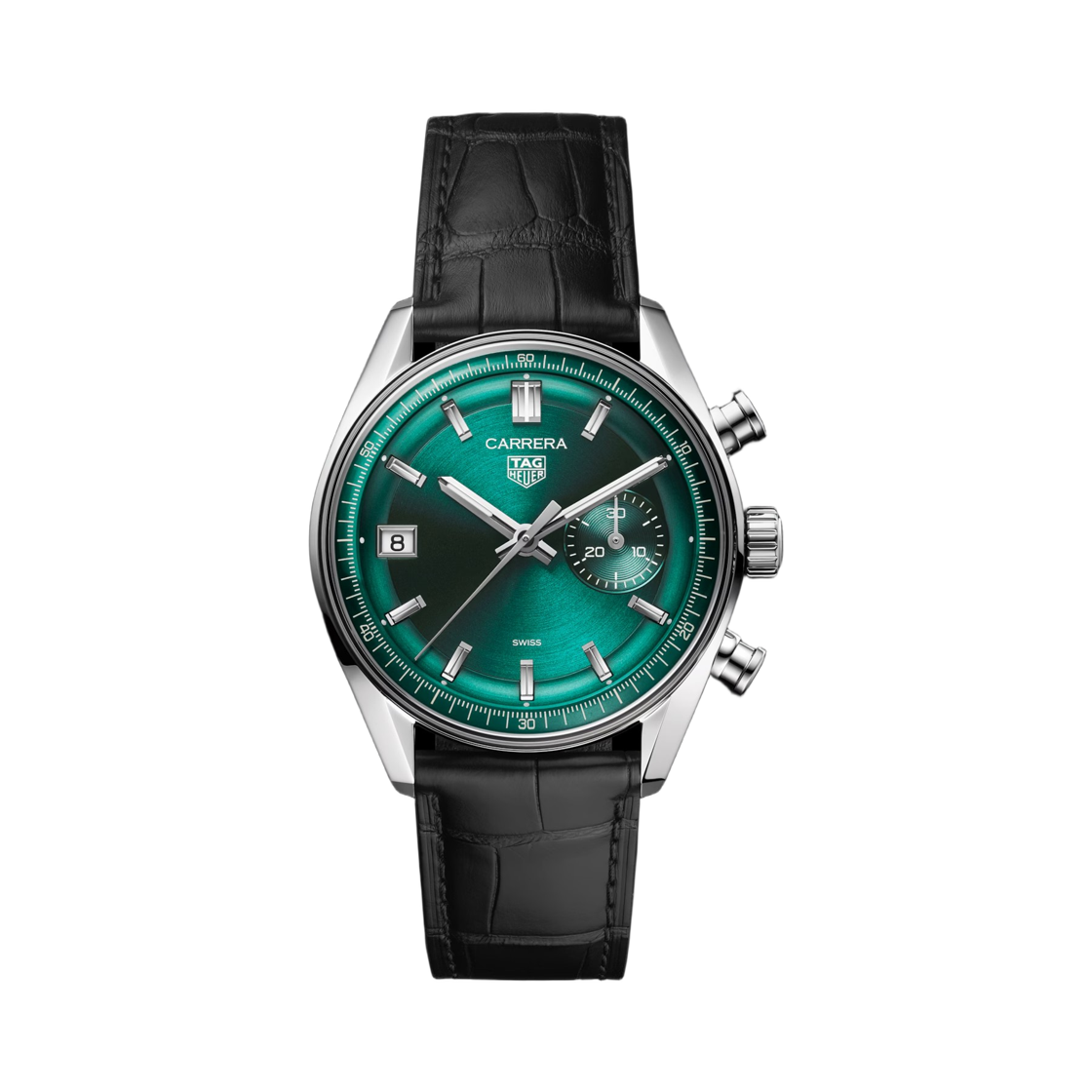 태그 호이어 까레라 크로노그래프 오토매틱 39mm 스틸 레더 블랙(TAG Heuer Carrera Chronograph Automatic 39mm Steel Leather Black)