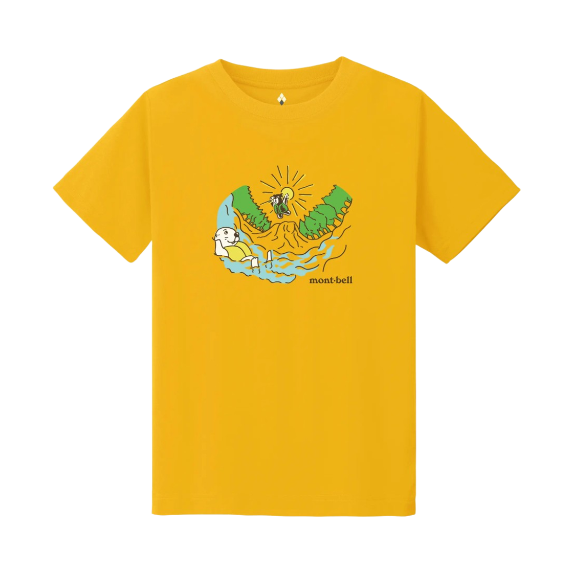 1114961 (Kids) Montbell Wickron Playing with Water T-Shirt Yellow