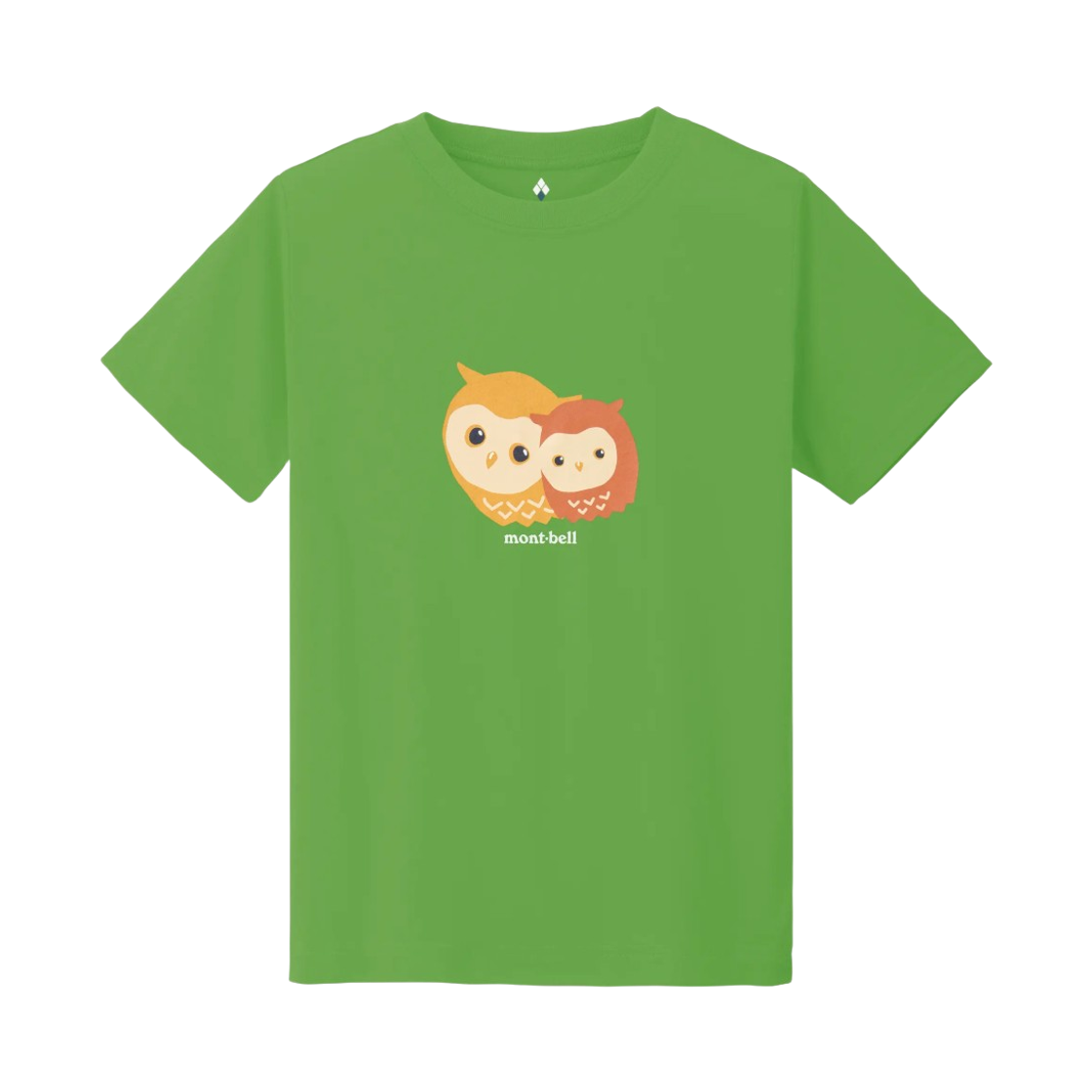 2104896 (Kids) Montbell Cotton Owl Family T-Shirt Green
