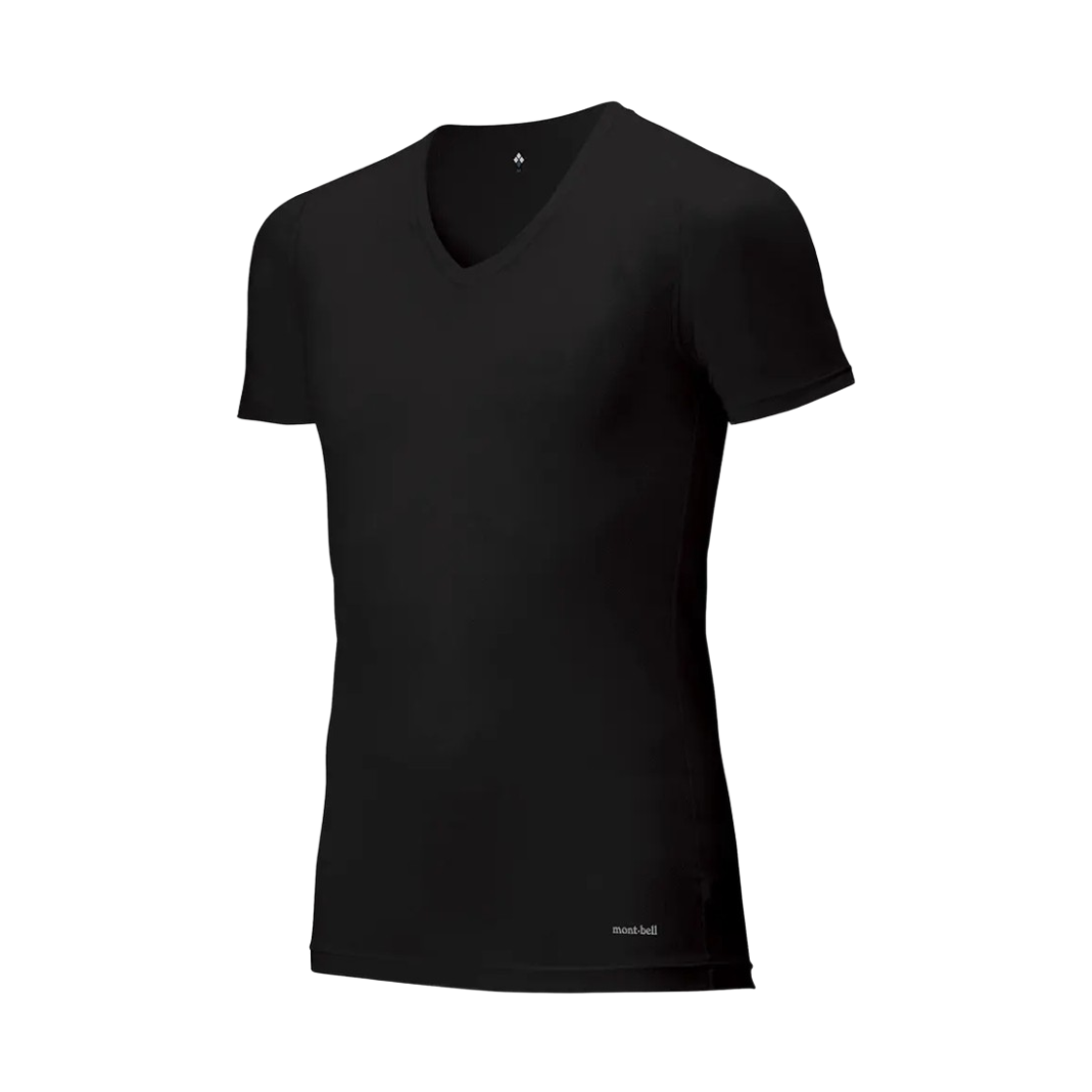 1107753 Montbell Zeo-Line Cool Mesh V-Neck T-Shirt Black
