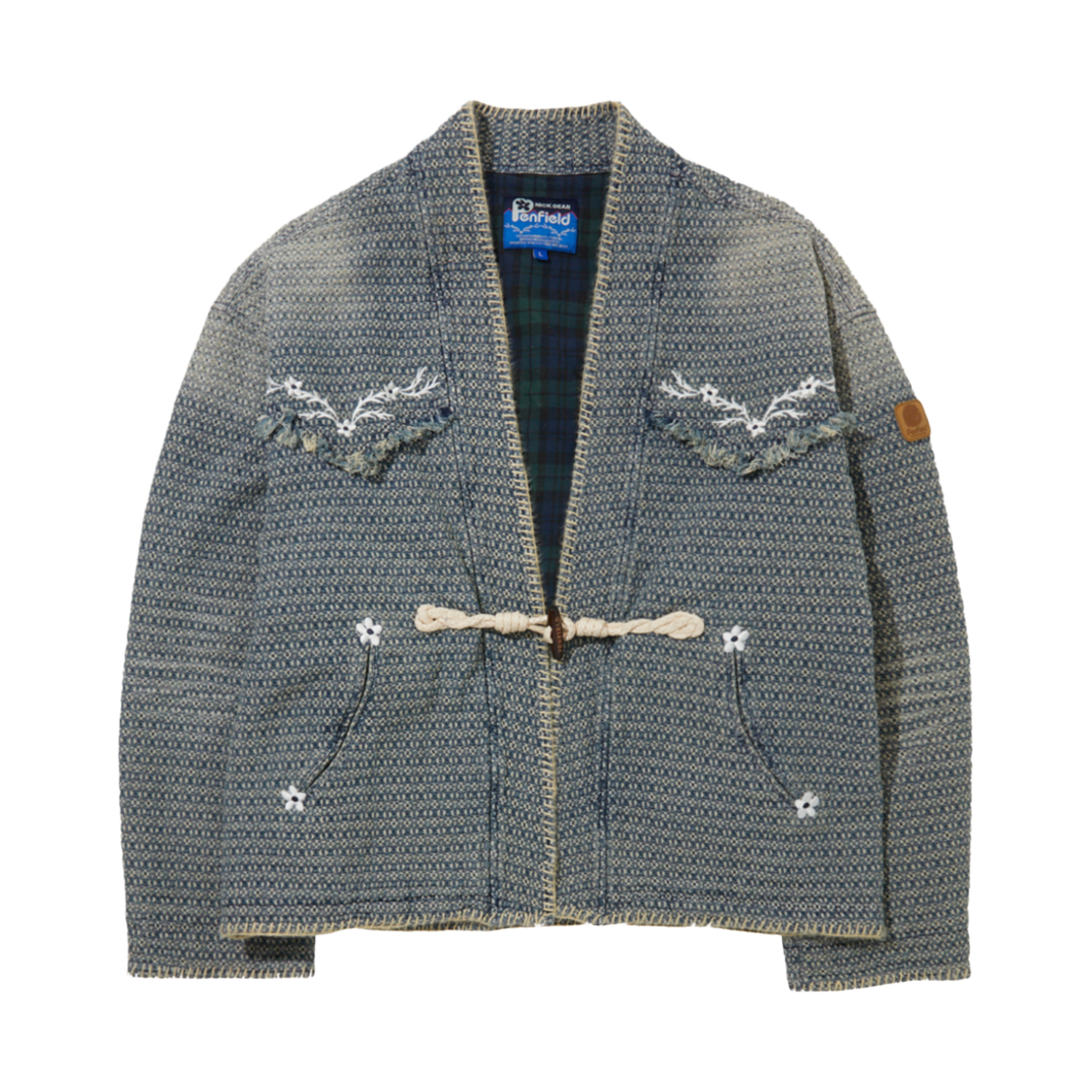 닉기어 x 펜필드 플라워 웨스턴 로브 인디고(NICK GEAR x Penfield Flower Western Robe Indigo)