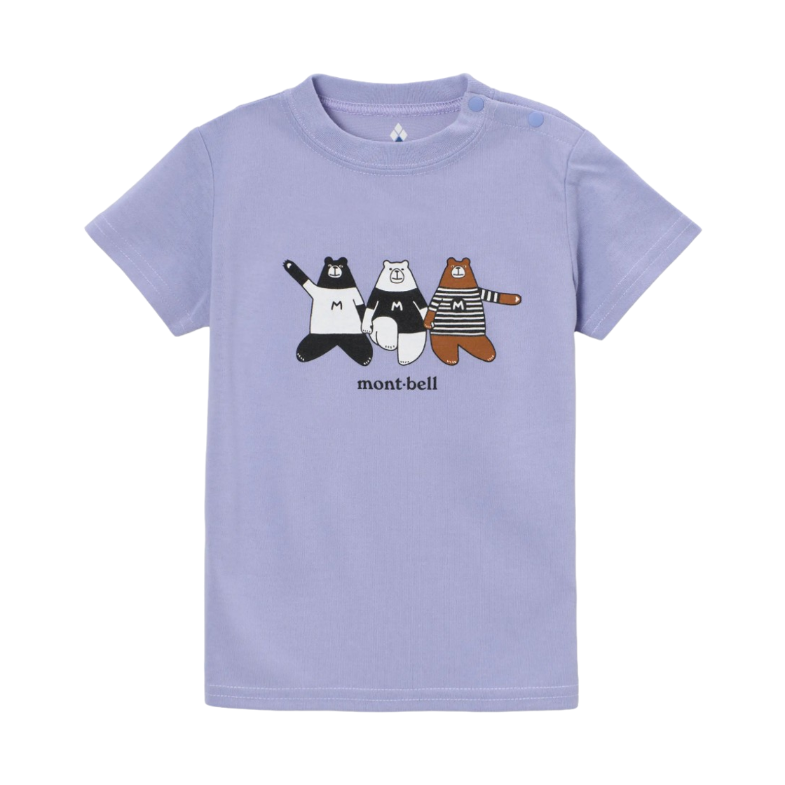 1114968 (Baby) Montbell Wickron Dancing Bears T-Shirt Lavender