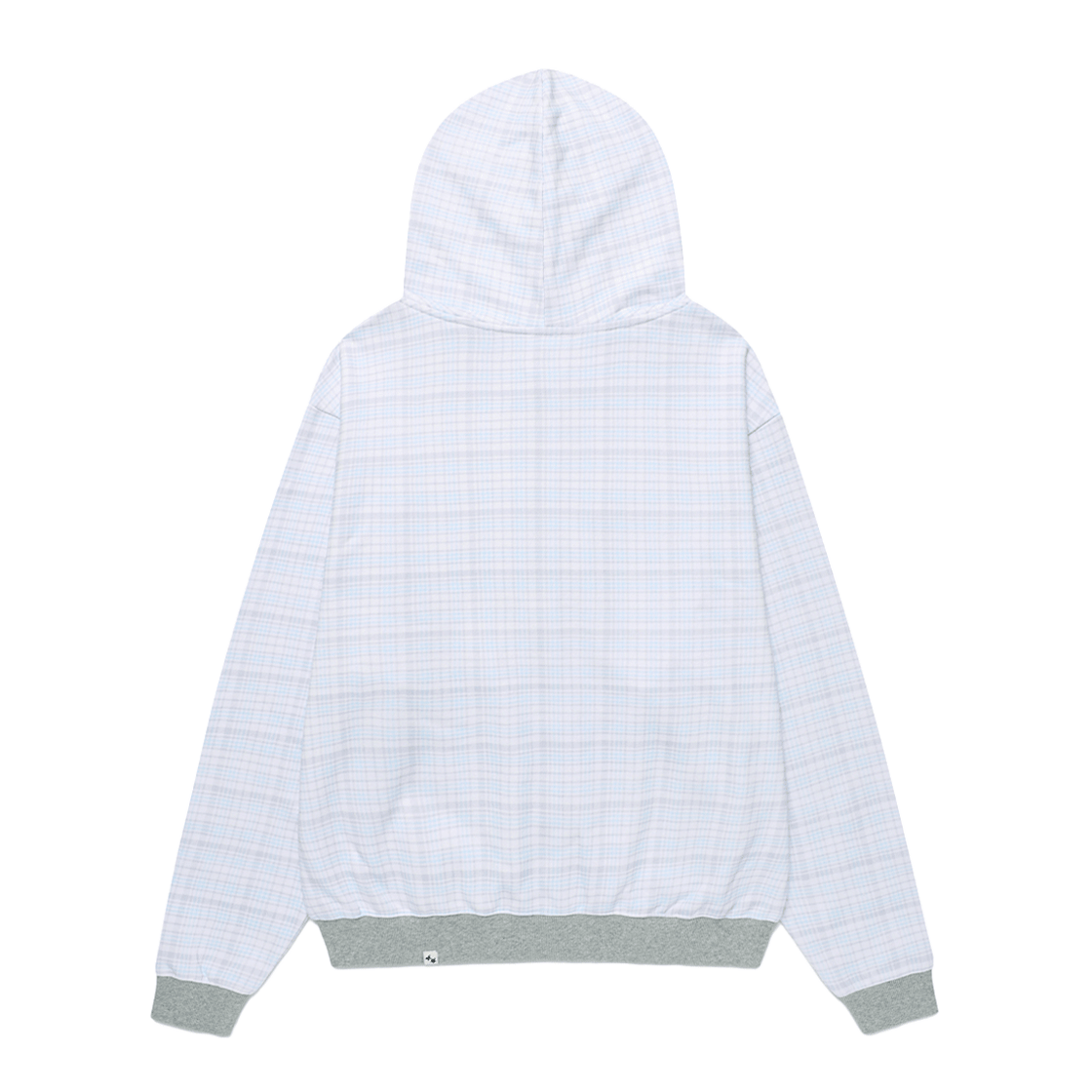 카비시 트윈 스타 체크 집업 후디 블루(CAVISH Twin Star Check Zip Up Hoodie Blue) - 2