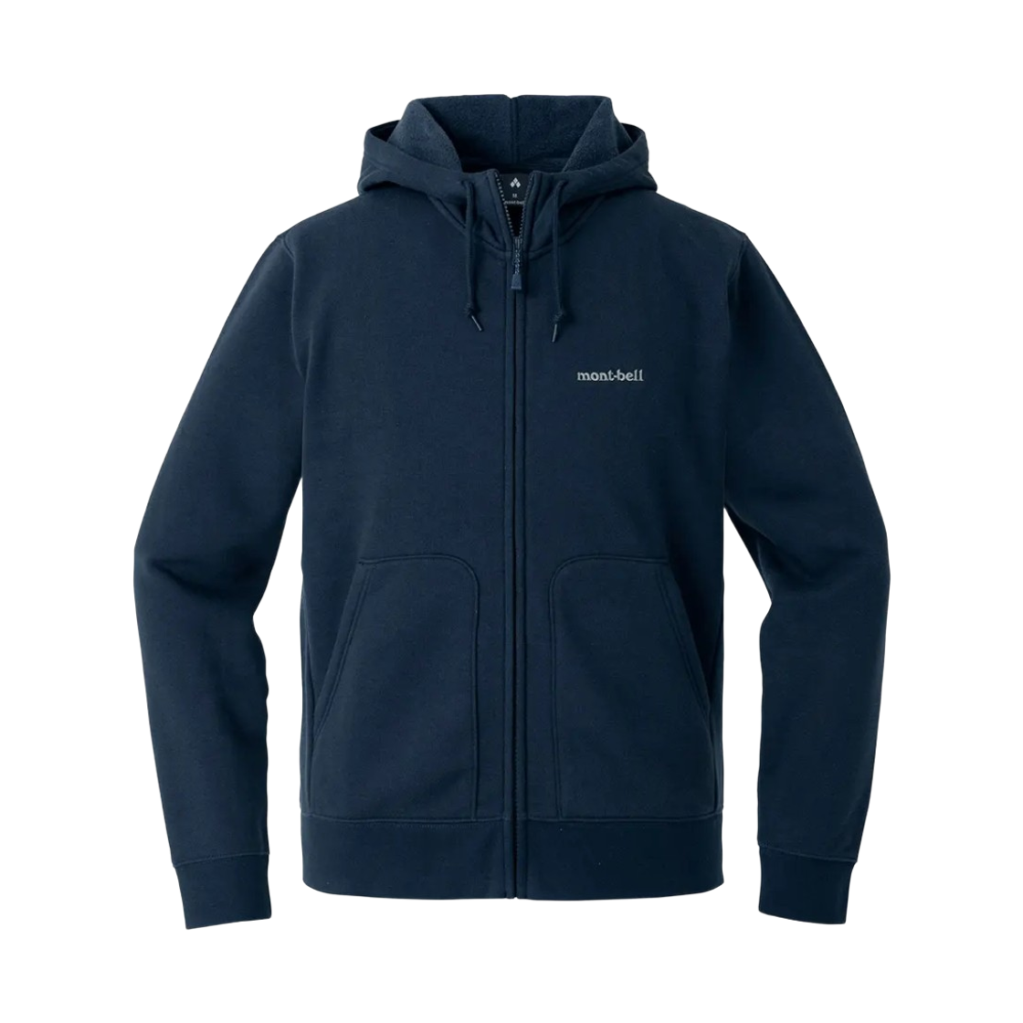 2104849 Montbell Cotton Full-Zip Hooded Sweatshirt Navy
