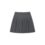 Shushu/Tong Women Low Waist Pleated Skirt Grey - 26SS