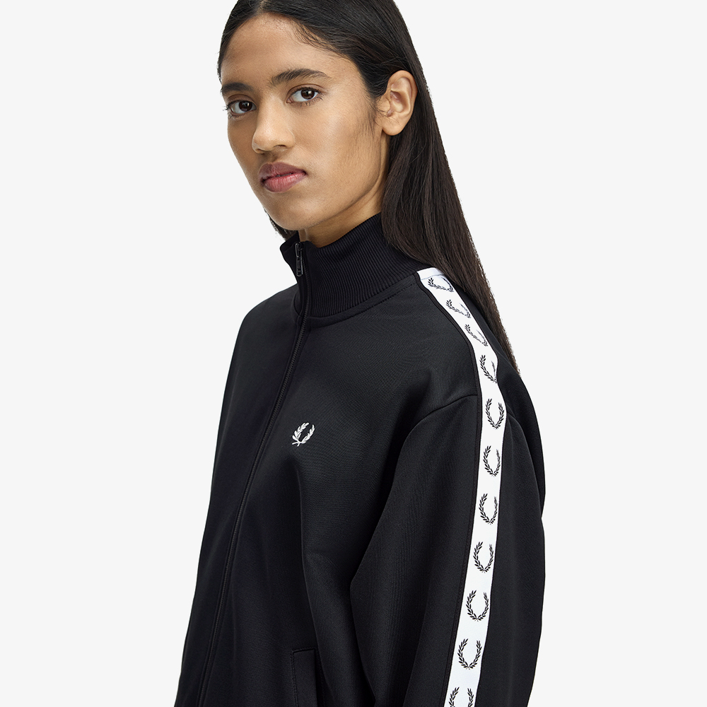 프레드페리 우먼즈 테잎 트랙 재킷 블랙(Fred Perry Taped Track Jacket Black) - 4