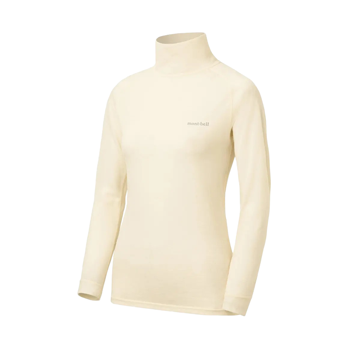 1107664 (W) Montbell Super Merino Wool Light Weight Turtleneck Shirt Ivorywhite