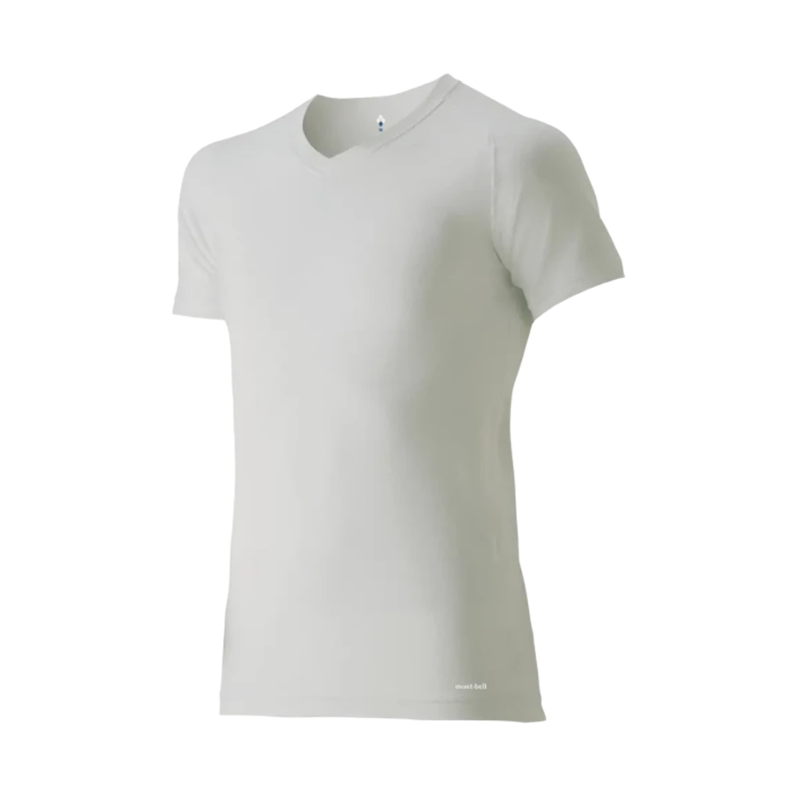 1107738 Montbell Zeo-Line Light Weight V-Neck T-Shirt Light Gray