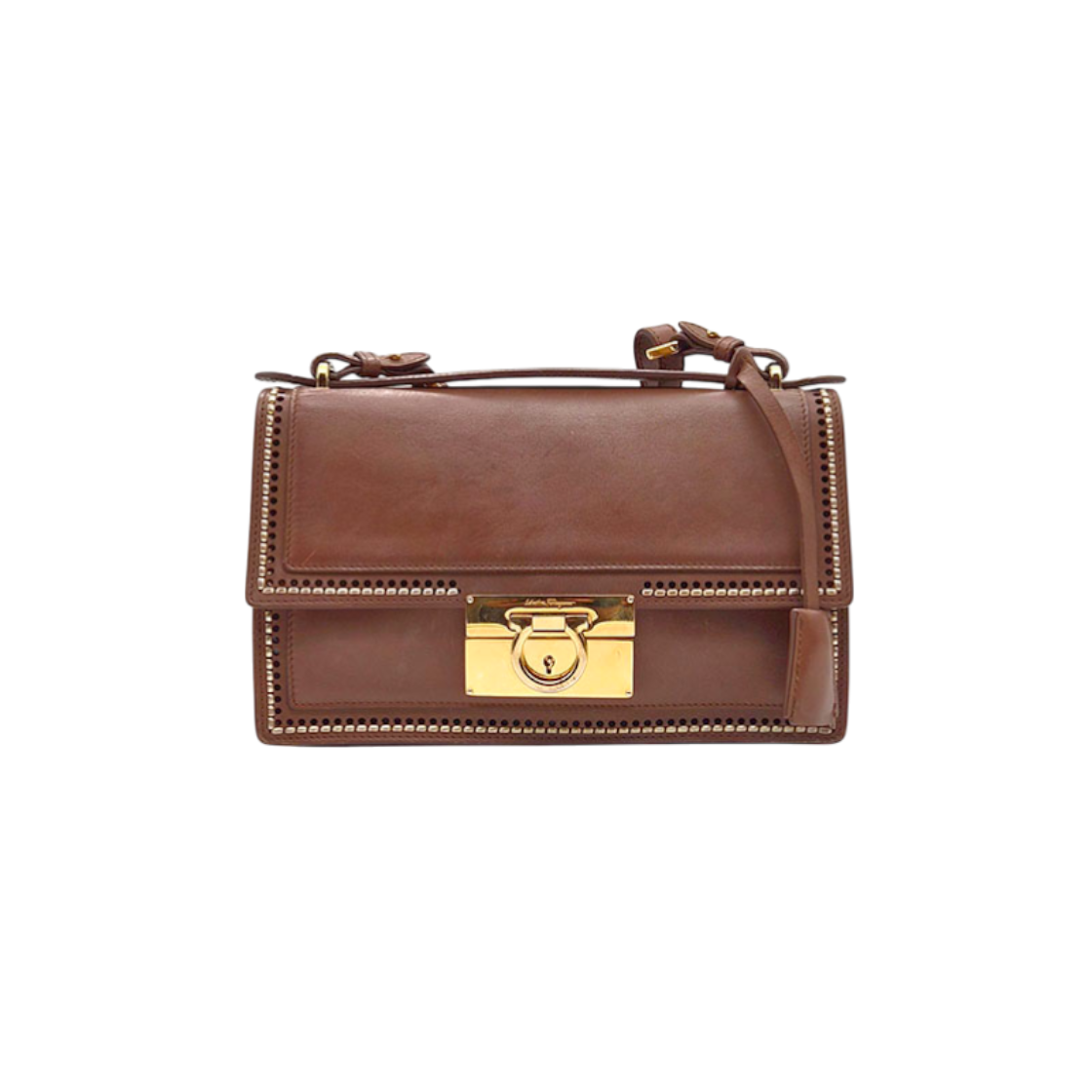 ITVE2CBO9RP5 Ferragamo Eileen Stitch Top Handle Shoulder Bag L276503