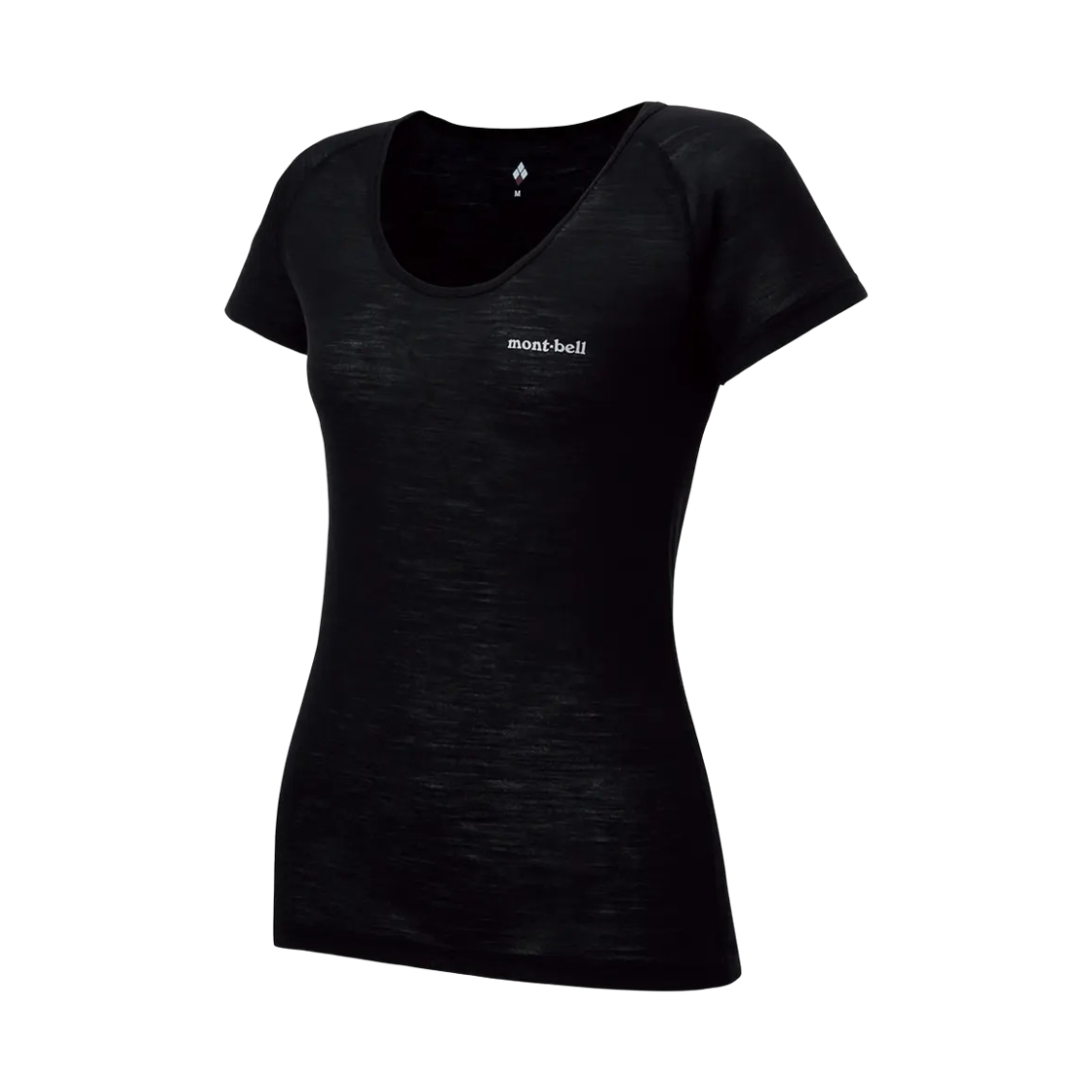 1107666 (W) Montbell Super Merino Wool Light Weight U-Neck T-Shirt Black