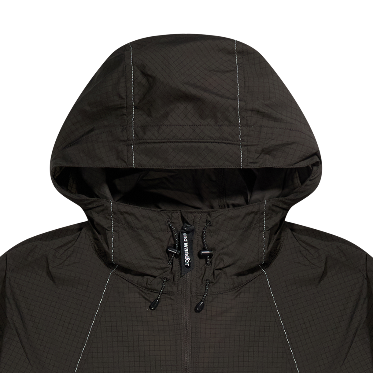 앤드 원더 010 브레스 립 후디 차콜 - 26SS(And Wander 010 Breath Rip Hoodie Charcoal - 26SS) - 3