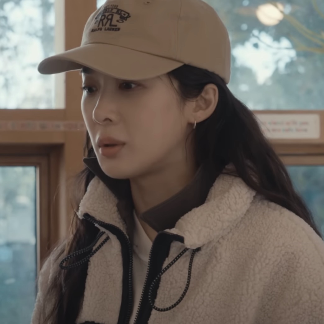 Double RL Ranch Logo Twill Ball Cap Khaki 착용 스타일 - 2