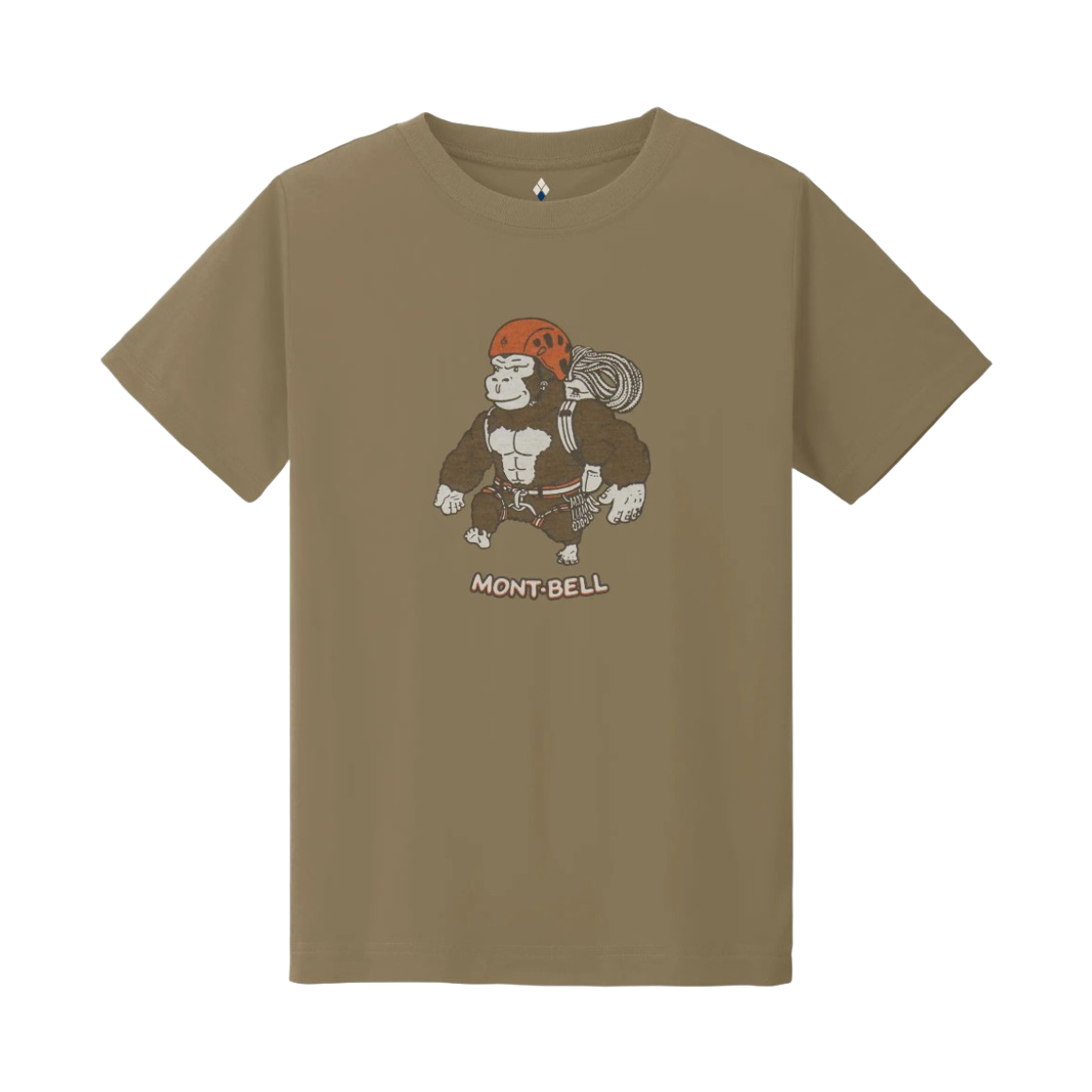 1114963 (Kids) Montbell Wickron Wild Climber T-Shirt Tan