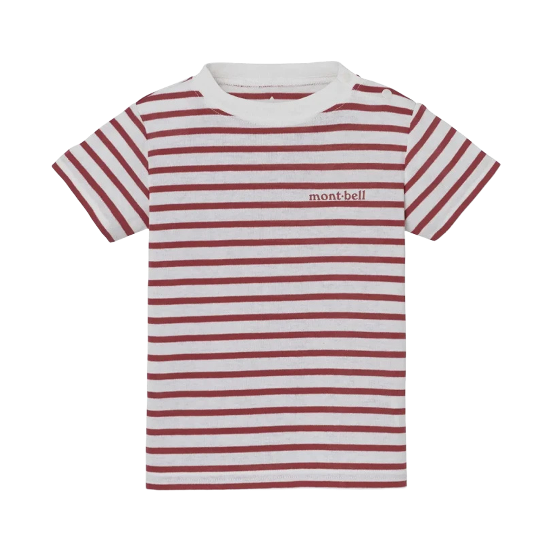 1114701 (Baby) Montbell Wickron Striped T-Shirt Red