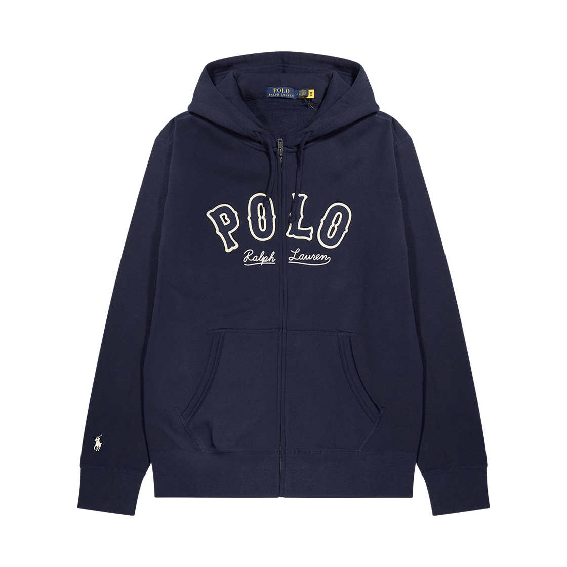 [10%적립] 폴로 랄프 로렌 더 RL 플리스 웨스턴 로고 후디 네이비 - 26SS([10%적립] Polo Ralph Lauren The RL Fleece Western Logo Hoodie Navy - 26SS)