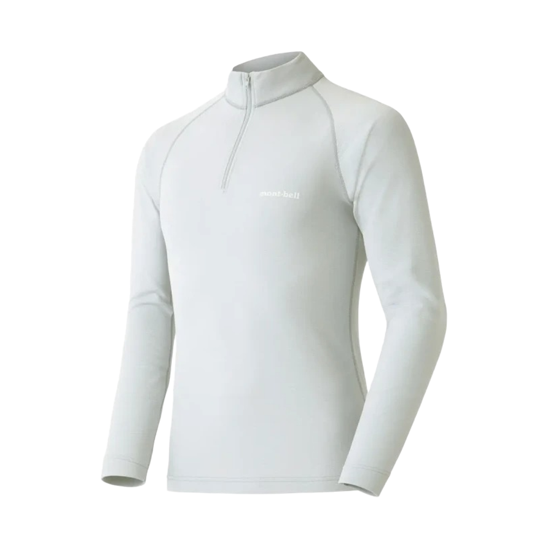 1107706 Montbell Zeo-Line Middle Weight High Neck Shirt Light Gray