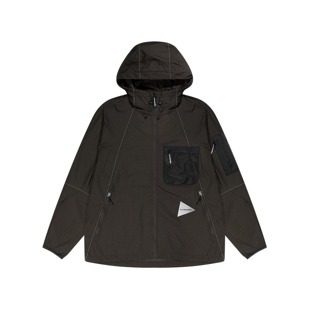 KM6BJABAW08RG And Wander 010 Breath Rip Hoodie Charcoal - 26SS