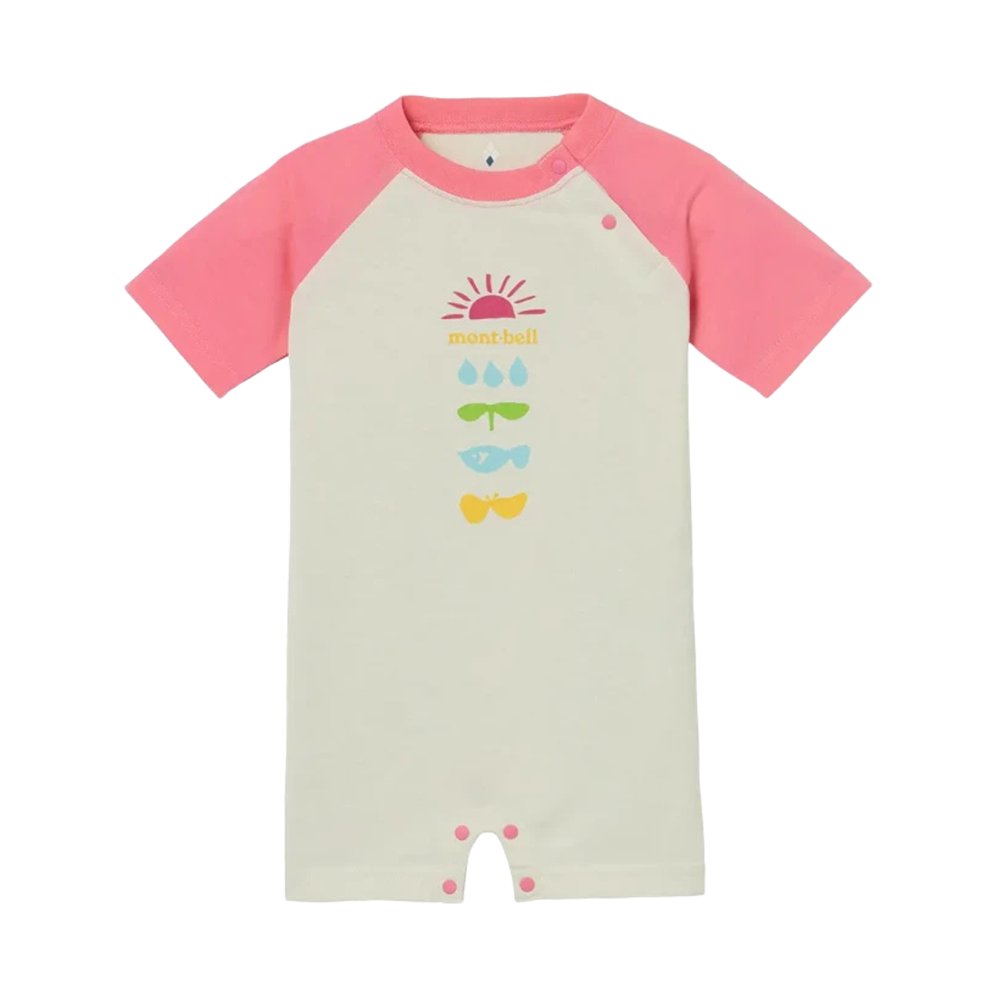 1114465 (Baby) Montbell Wickron Natsuyasumi Short Sleeve Rompers Ivory