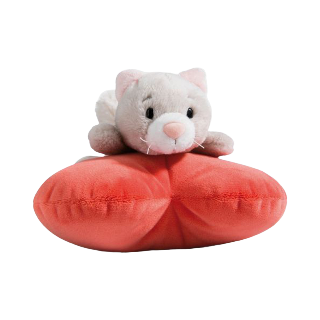 니키 러브캣 플러피 하트 인형 13cm([KREAM 단독] NICI Soft toy Love cat fluffy 13cm lying on heart GREEN) - 3