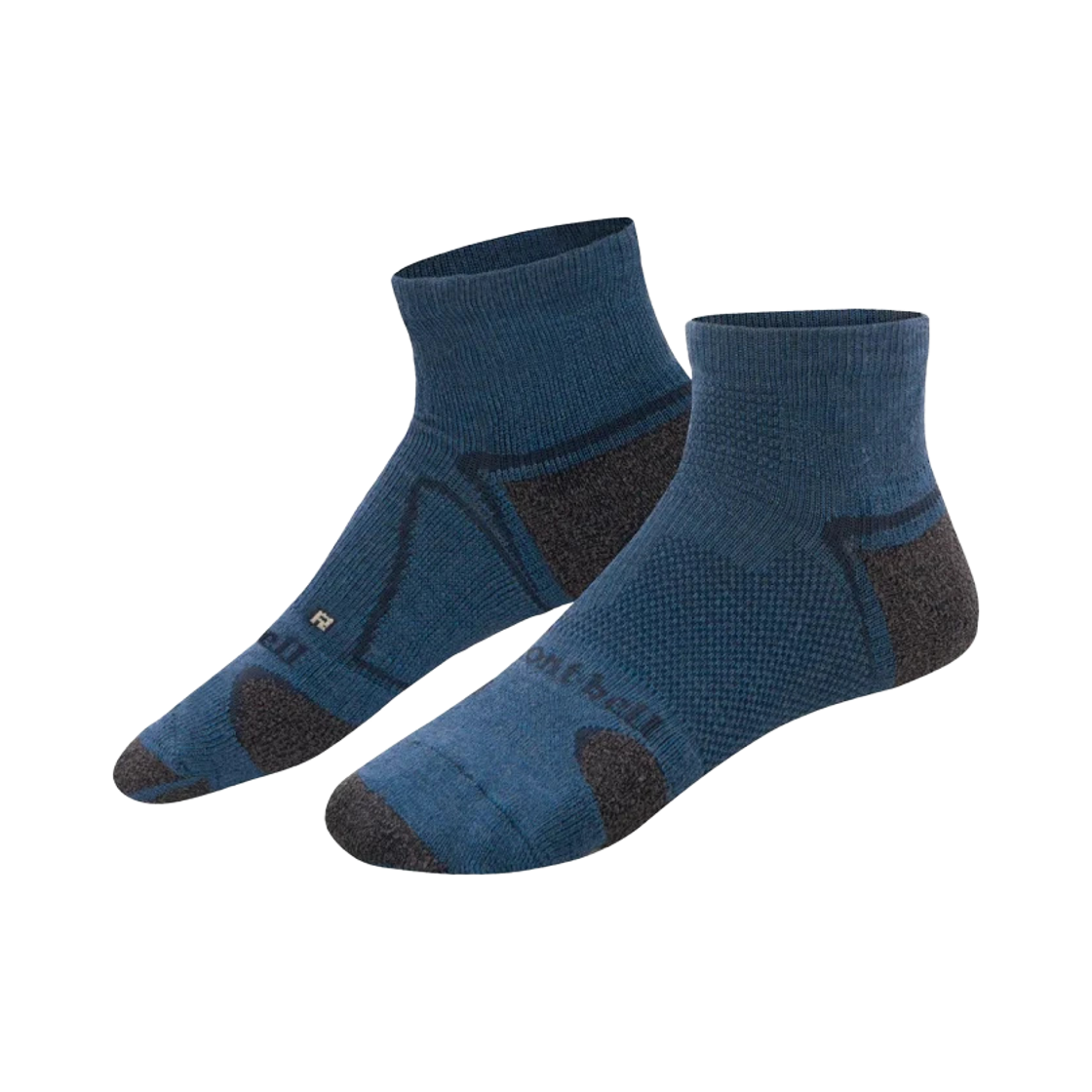 1108808 Montbell Merino Wool Supportec Walking Socks Navy