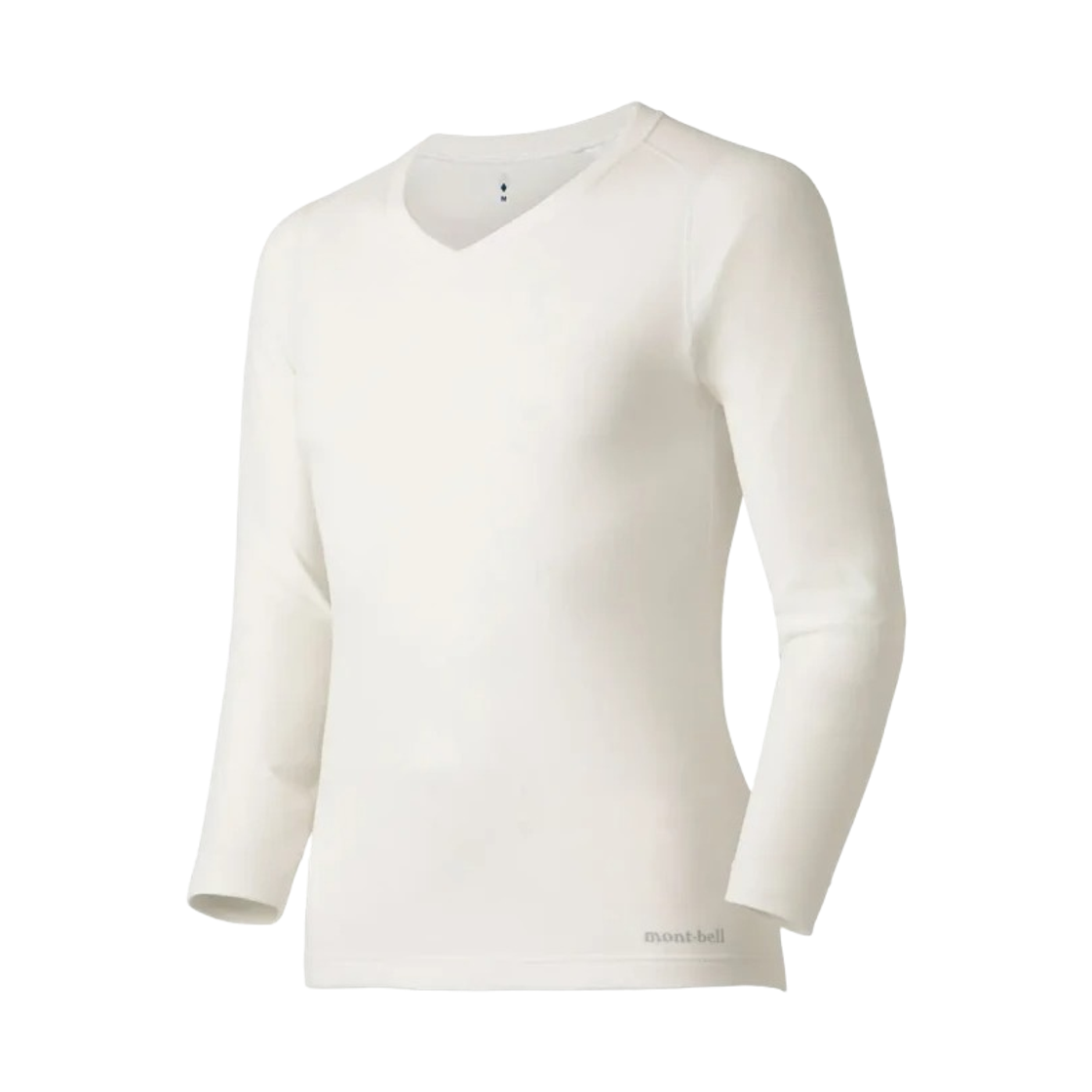 1107708 Montbell Zeo-Line Middle Weight V-Neck Shirt White