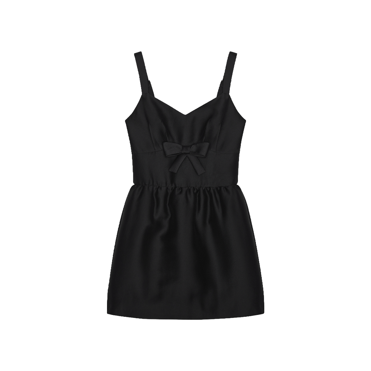 슈슈통 우먼 와이드 스트랩 보우 백 드레스 블랙 - 26SS