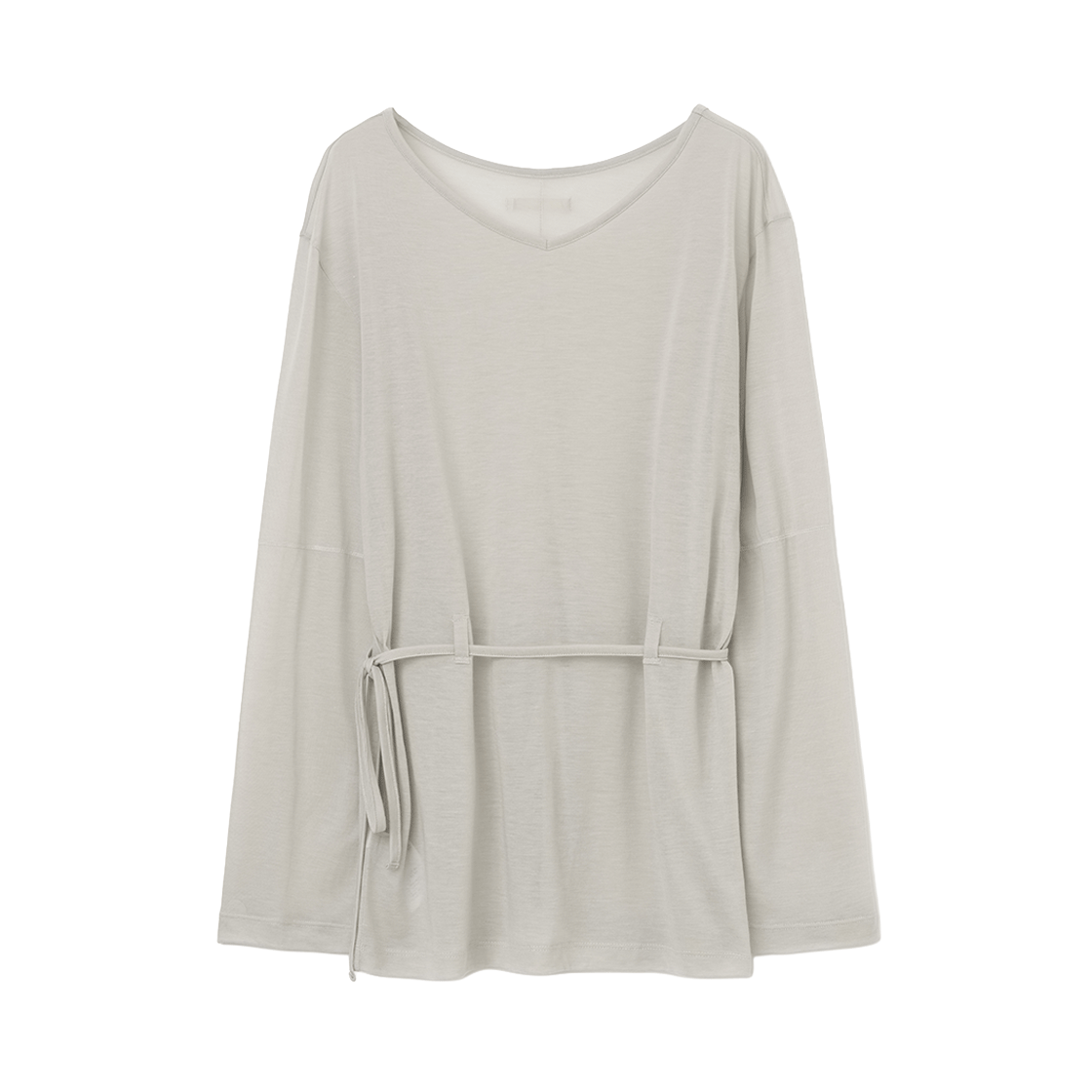 MW283LGR MILLO WOMEN Sheer Tencel Strap T-Shirts Light Gray