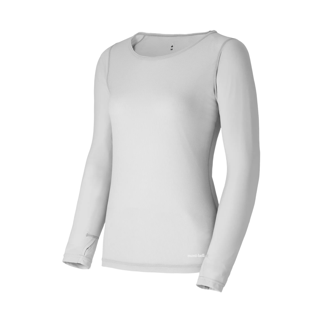 1107846 (W) Montbell Zeo-Line Cool Mesh Slim-Fit Arm Shirt Light Gray