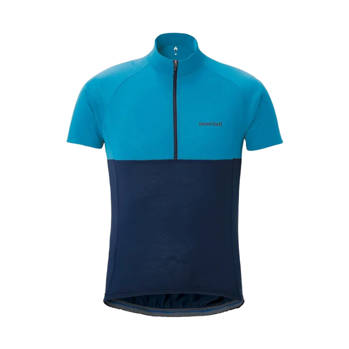 1130558 Montbell Wickron Cycle Short Sleeve Zip Shirt Turquoise