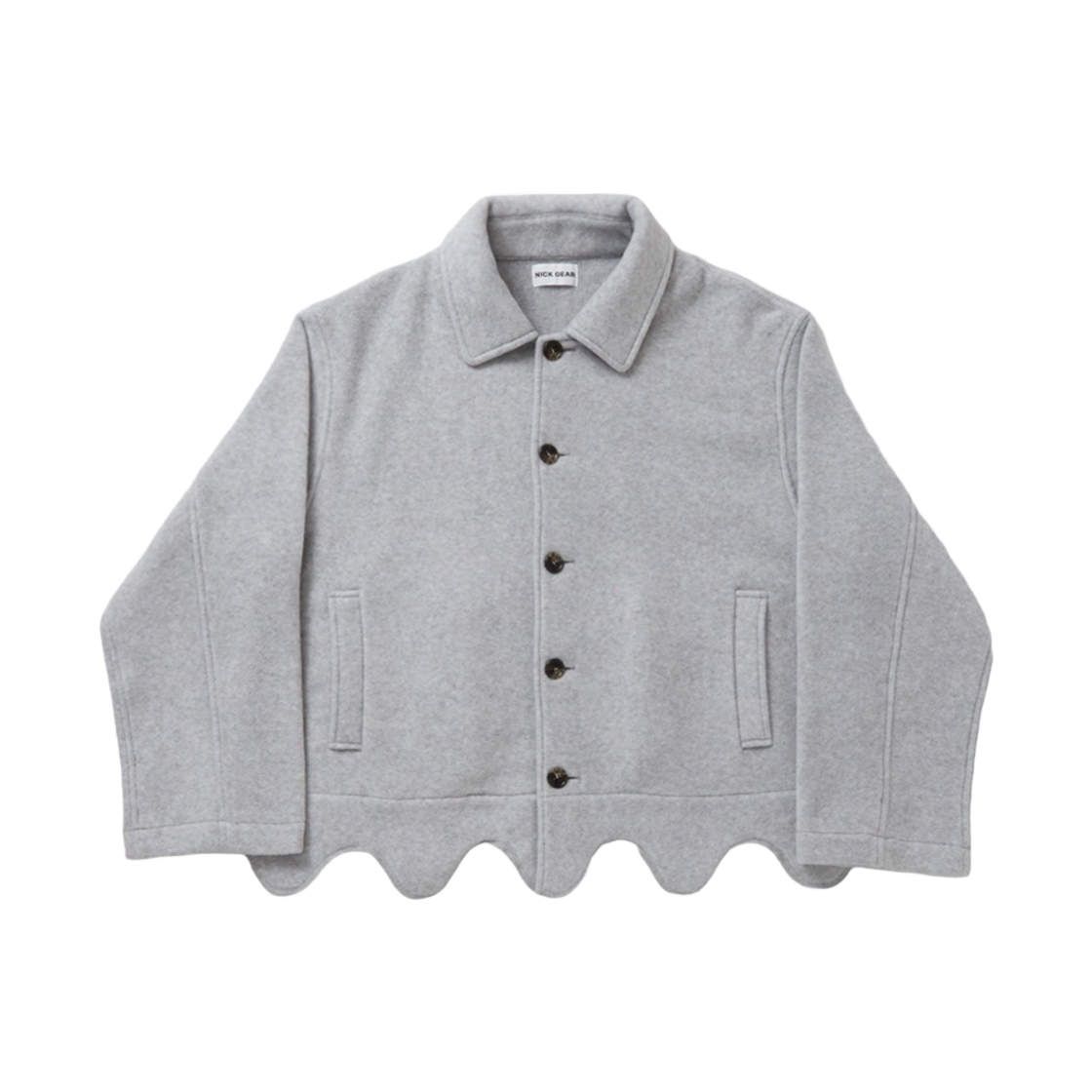 N-24FW03-GR NICK GEAR Wave Fleece Jacket Grey