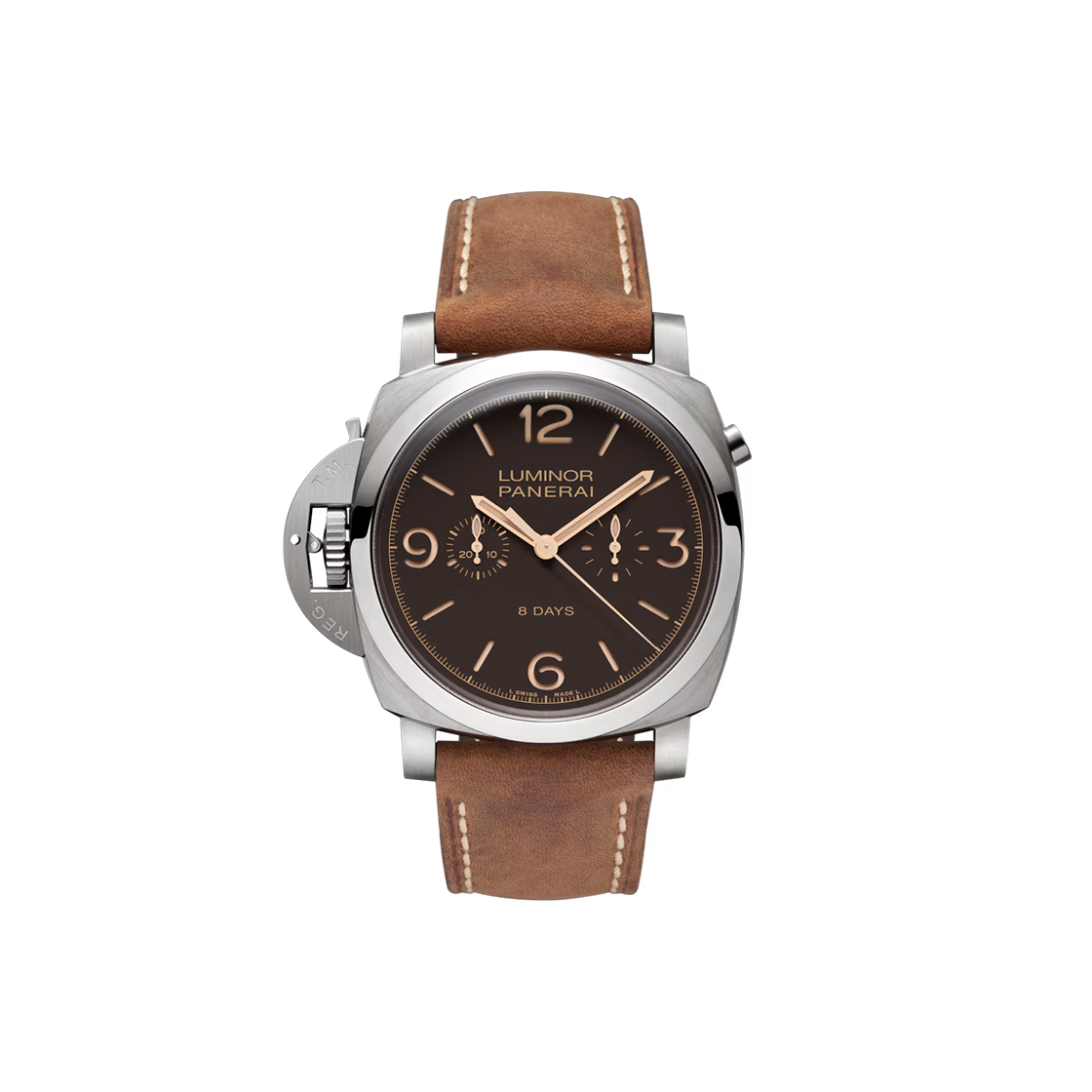 ITDW9TTDVIV6 Panerai Luminor 1950 Chronograph 8 Days 47mm - Brown Arabic Dial No. 7359