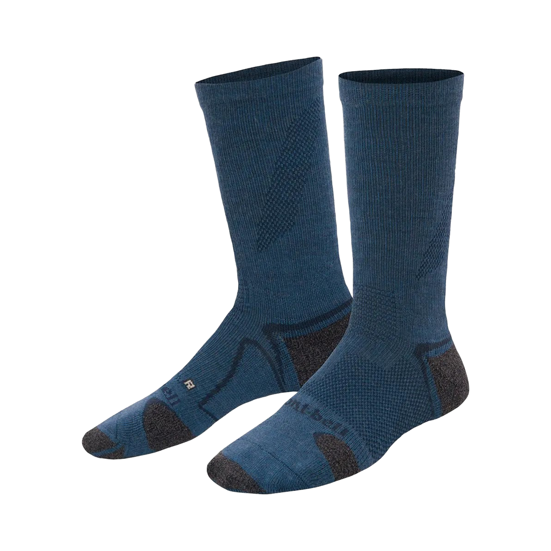 1108809 Montbell Merino Wool Supportec Walking Socks Navy