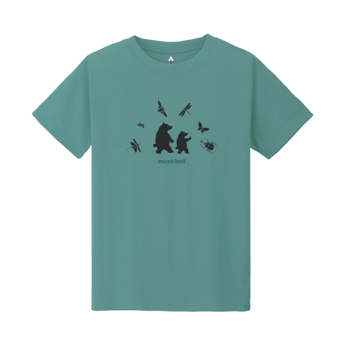 1114861 (Kids) Montbell Searching For Insects T-Shirt Blue Green