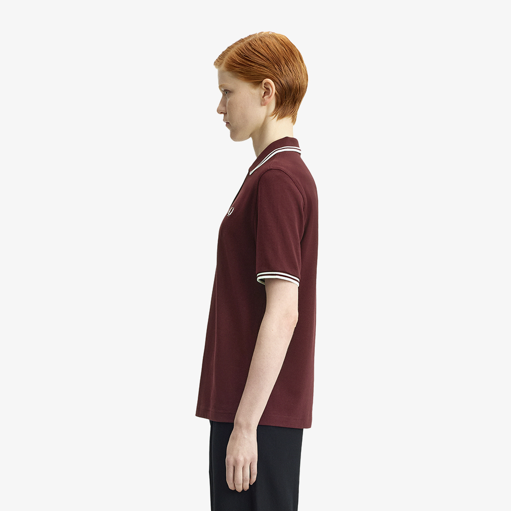 프레드페리 우먼즈 트윈 팁 프레드페리 셔츠 옥스블러드 에크루(Fred Perry Twin Tipped Fred Perry Shirt Oxblood Ecru) - 3