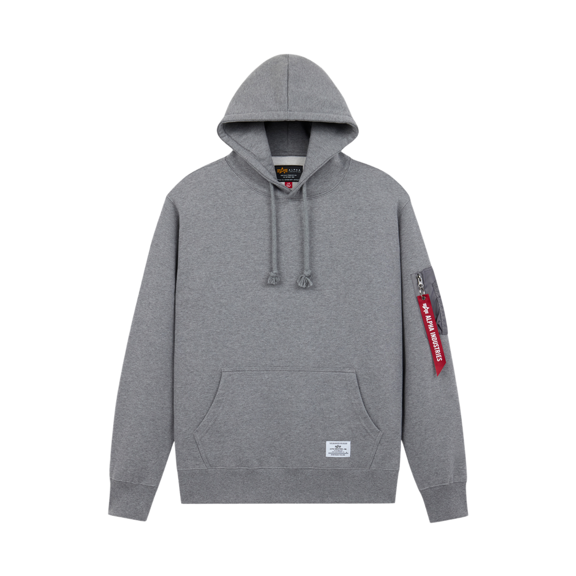 알파 인더스트리 유틸리티 포켓 후디 미디엄 차콜 헤더(ALPHA INDUSTRIES Utility Pocket Hoodie Medium Charcoal Heather)