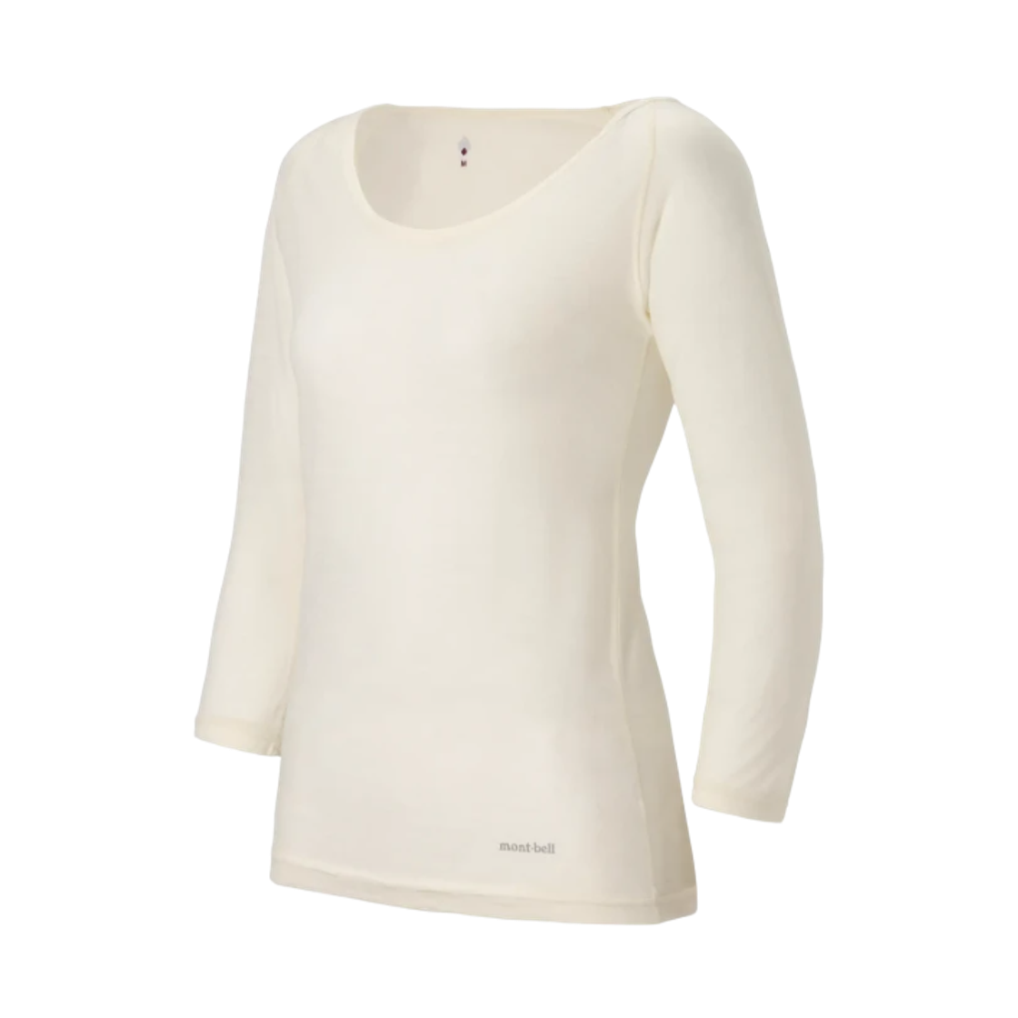 1107822 (W) Montbell Super Merino Wool Light Weight U-Neck Shirt Ivory