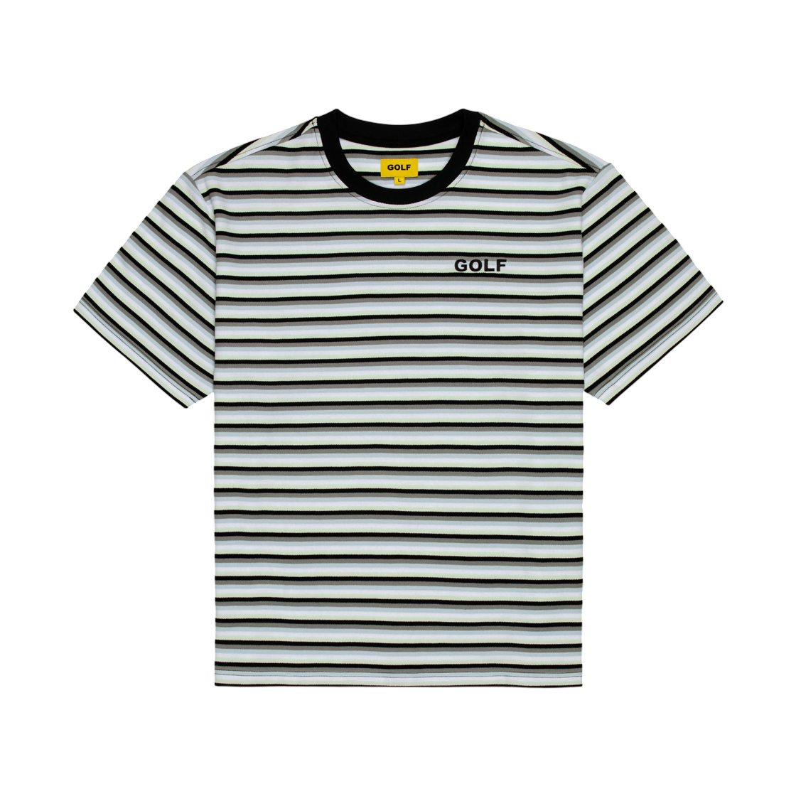 골프왕 스트라이프 티셔츠 그레이 멀티(Golf Wang Striped T-Shirt Grey Multi)