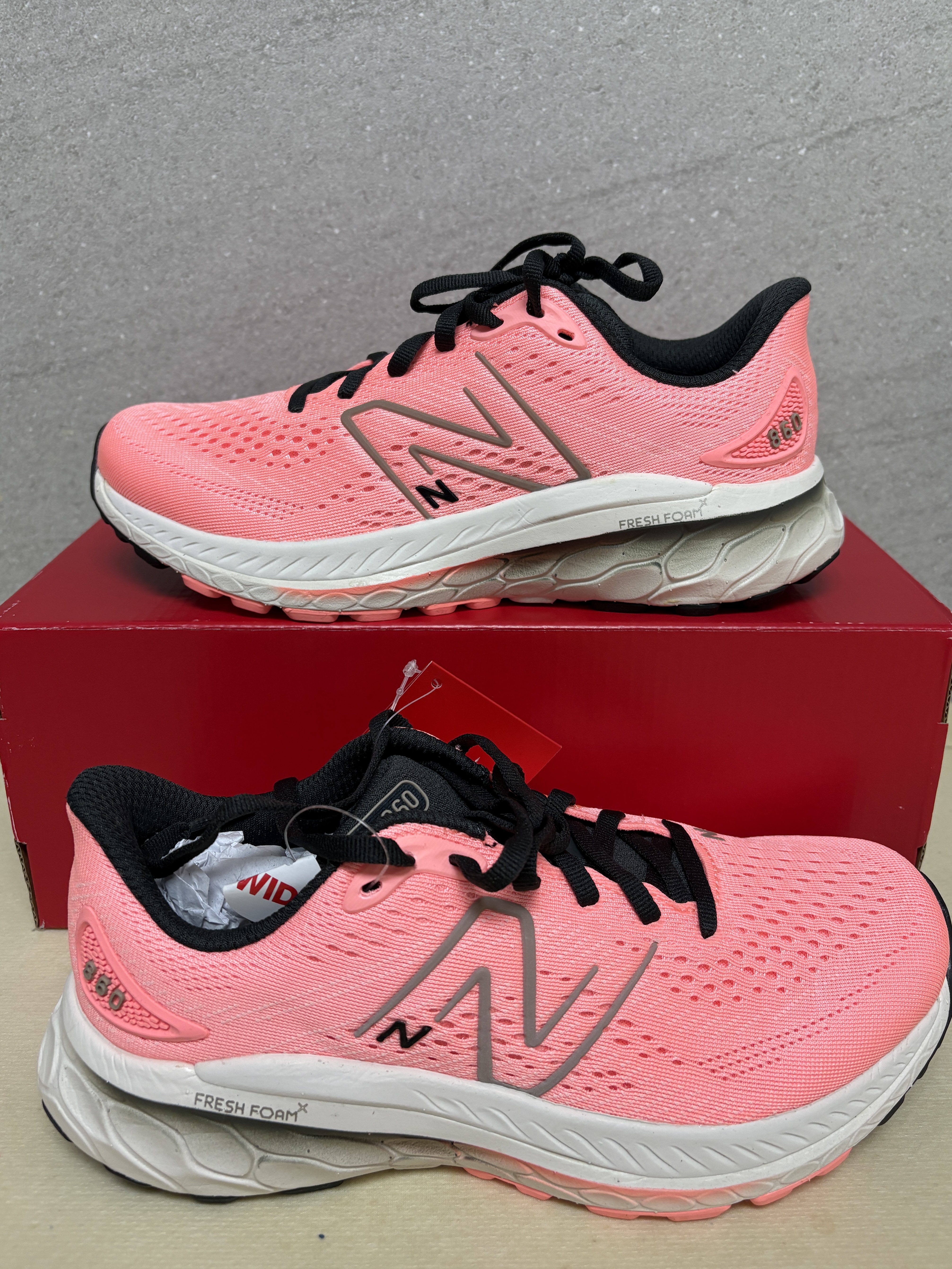 (W) New Balance Fresh Foam 860v13 Violet Shadow Lilac Chalk - D Wide 착용 스타일 - 2