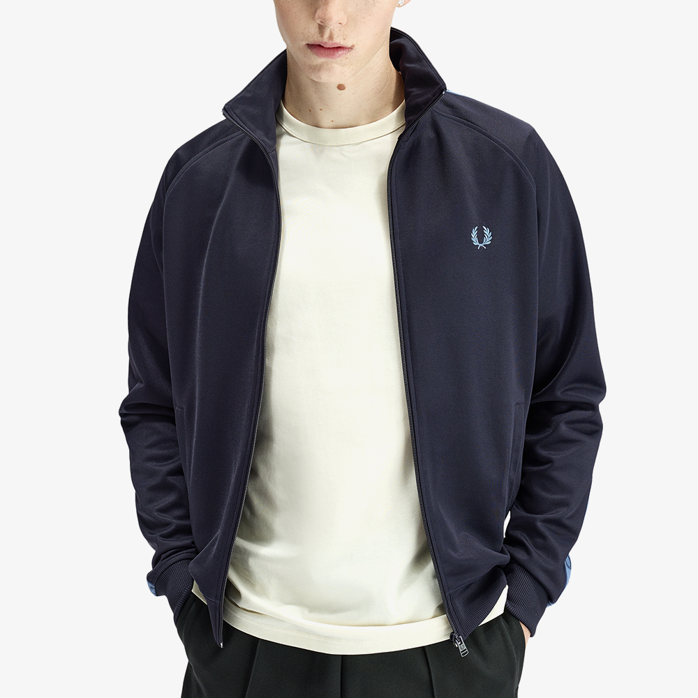 프레드페리 컨트라스트 테잎 트랙 재킷 네이비 에이스블루 테니스블루(Fred Perry Contrast Tape Track Jacket Navy Ace Blue Tennis Blue) - 4