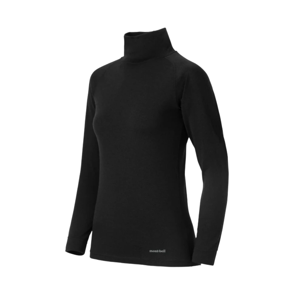 (W) 몽벨 슈퍼 메리노 울 미들 웨이트 터틀넥 셔츠 블랙((W) Montbell Super Merino Wool Middle Weight Turtleneck Shirt Black) - 1