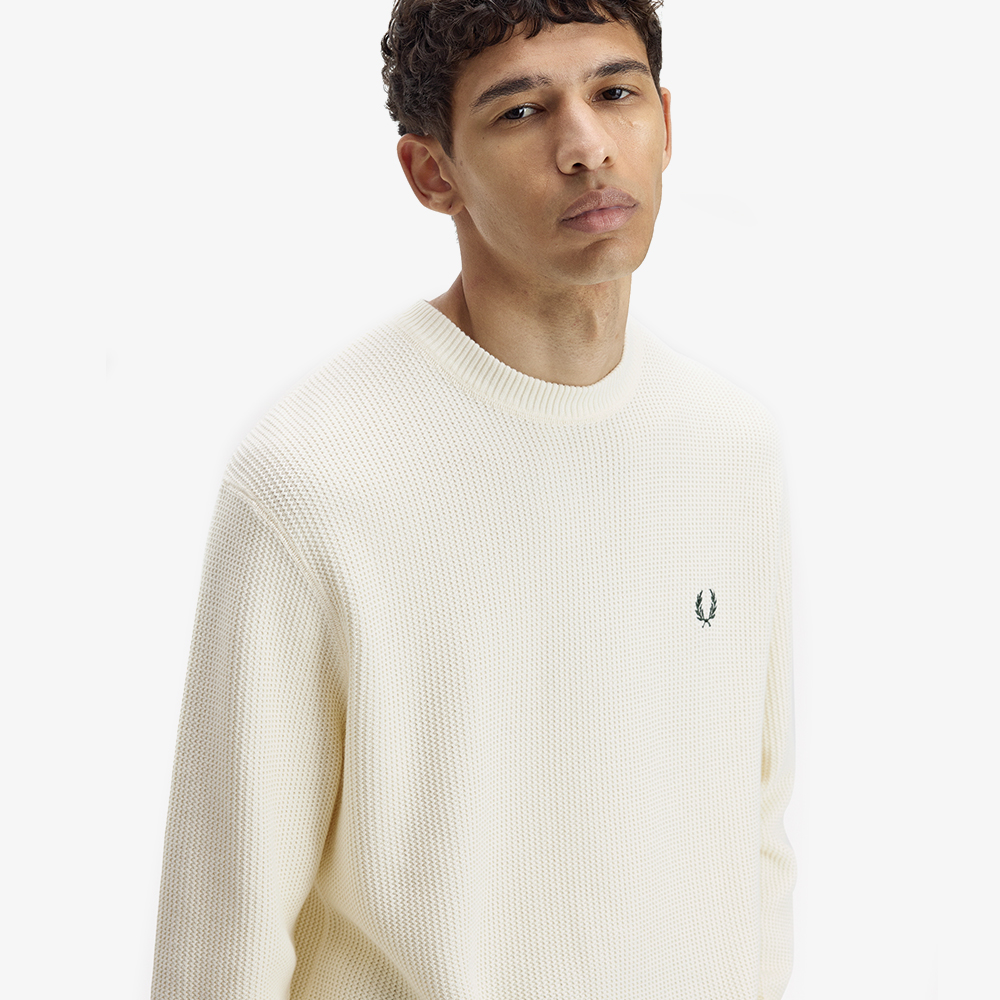 프레드페리 텍스쳐드 니트 에크루(Fred Perry Textured Knit Ecru) - 4